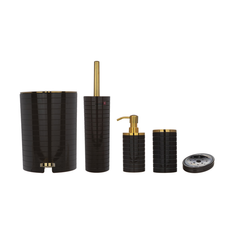 ست سرویس بهداشتی 5 تکه کنتراست کد 03Brown کن مدل 407465
