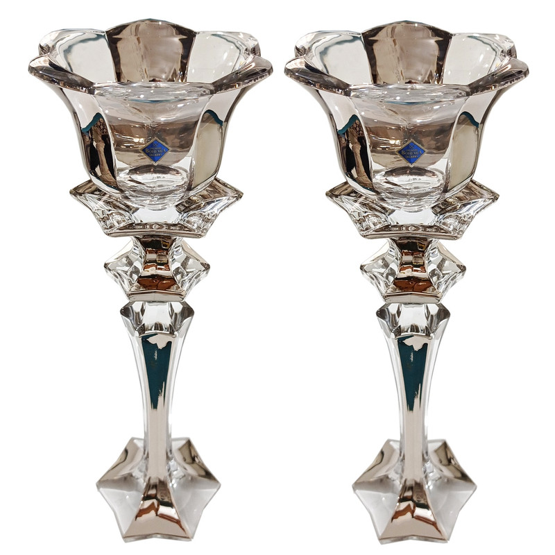 شمعدان بوهمیا مدل تورنادو پلاتین 2023 مجموعه دو عددی کن مدل 406849
