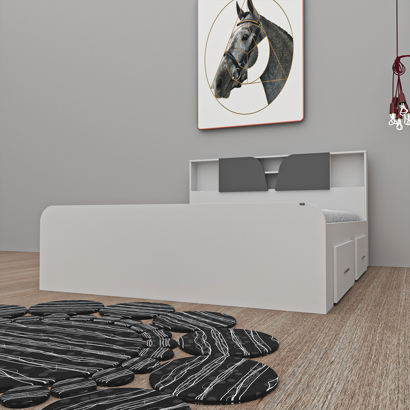 تخت خواب دونفره اعیان مدل FH505 سایز 160x200 سانتی متر کن مدل 401048
