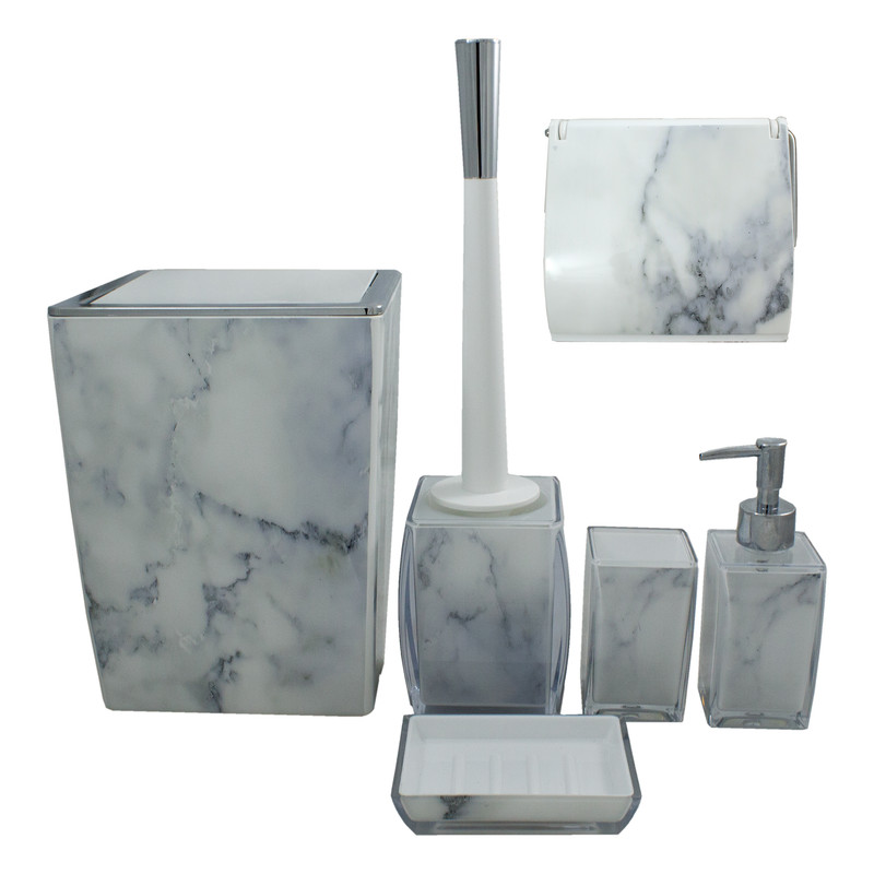 ست سرویس بهداشتی 6 پارچه لیمون مدل clasic marbel کن مدل 407478