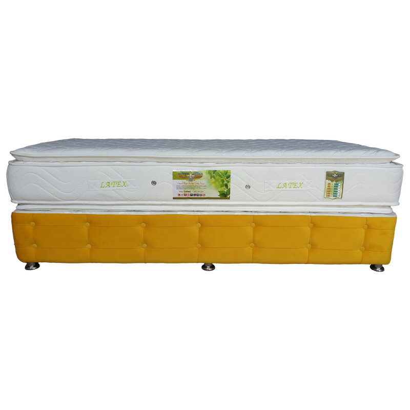 تخت خواب یک نفره مدل zatol90 سایز 200 × 90 سانتی متر به همراه تشک کن مدل 401236