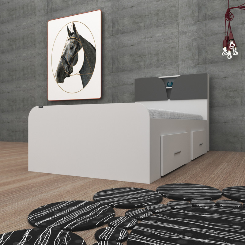 تخت خواب یکنفره اعیان مدل FH509 سایز 120x200 سانتی متر کن مدل 401268