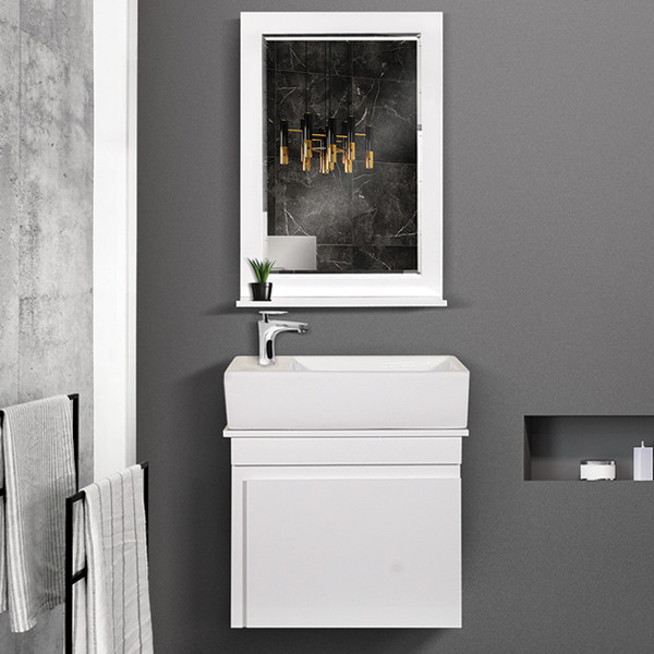 ست کابینت و روشویی مدل 8002 به همراه آینه کن مدل 405681