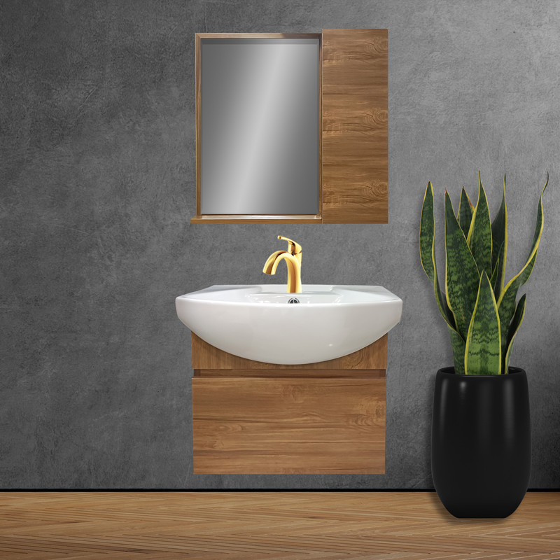 ست کابینت و روشویی مدل Z25 به همراه آینه و باکس کن مدل 408887