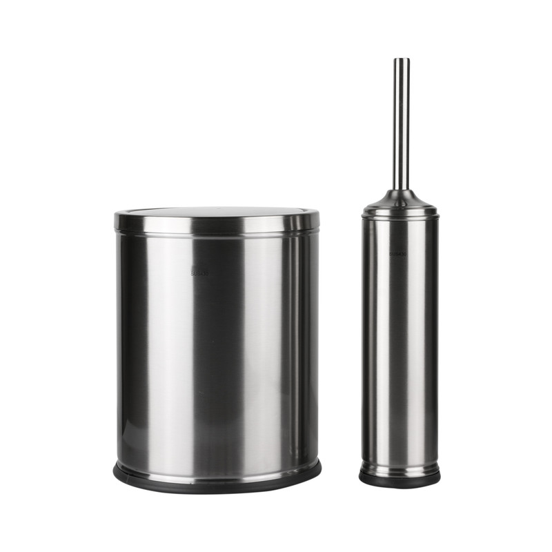 ست سطل زباله و فرچه دلفین مدل Pr-44-ss کن مدل 408581