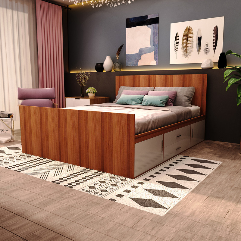 تخت خواب دونفره اعیان مدل FH359 سایز 160x200 سانتی متر کن مدل 401037