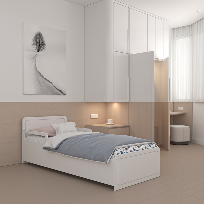 تخت خواب یک نفره اعیان مدل FH771 سایز 80x180 سانتی متر کن مدل 401168
