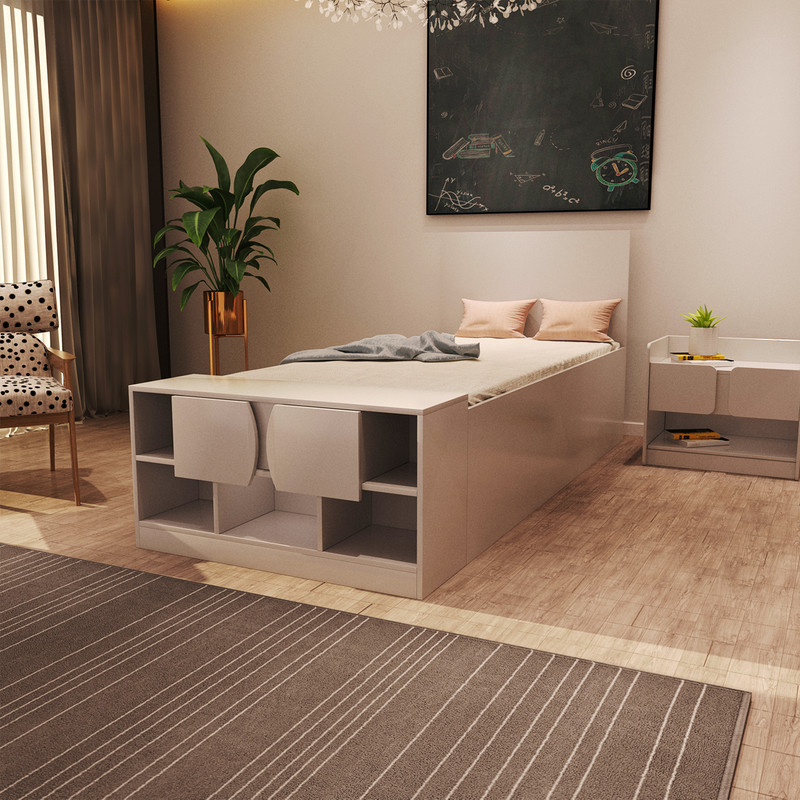 تخت خواب یکنفره اعیان مدل FH418 سایز 90x200 سانتی متر کن مدل 401265