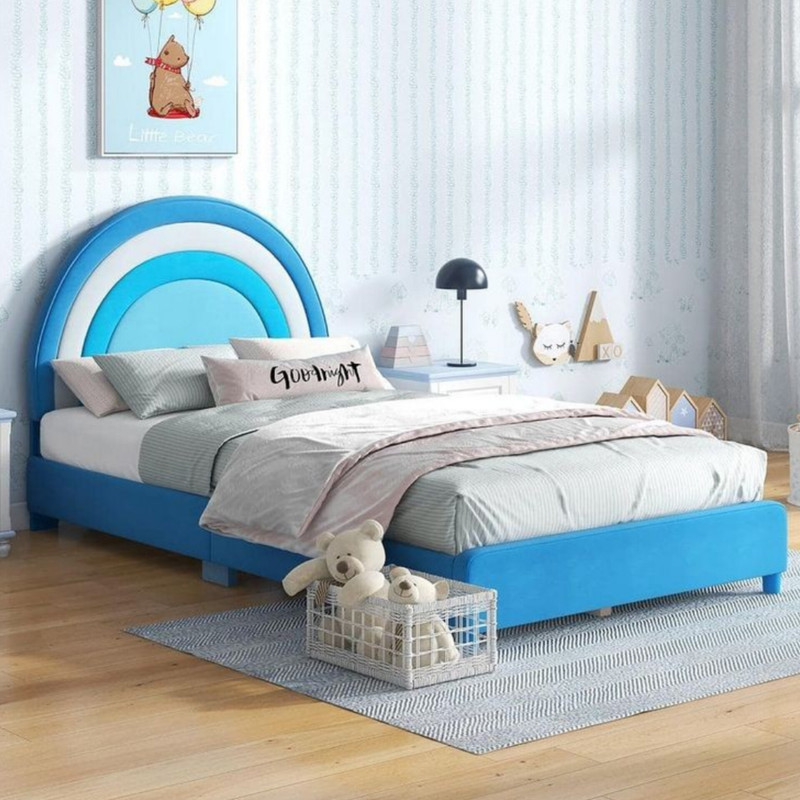 تخت خواب یک نفره کودک و نوجوان مدل رنگین کمان 2 سایز 90x200 سانتی متر کن مدل 401211