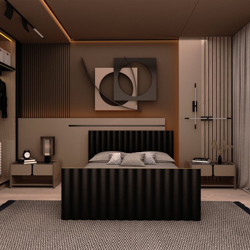 تخت خواب دونفره اعیان مدل FH374 سایز 160x200 سانتی متر کن مدل 401042