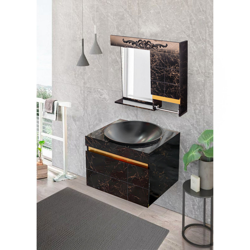 ست کابینت و روشویی سیتکا مدل TBR0030 به همراه اینه و باکس کن مدل 408845
