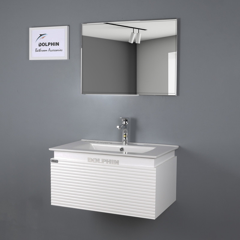 ست کابینت و روشویی دلفین مدل W-7246-bmb به همراه آینه کن مدل 408824