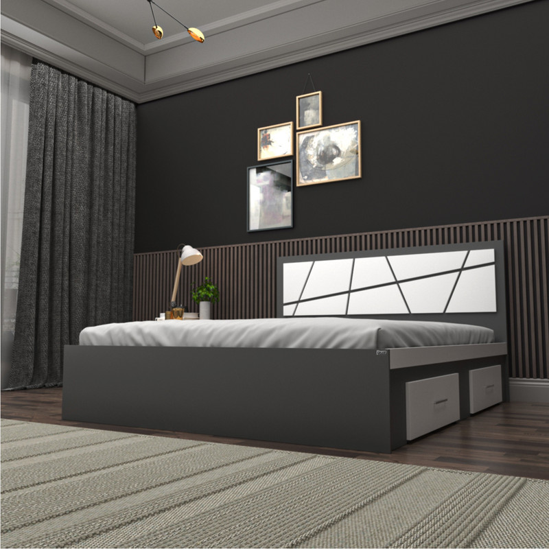 تخت خواب دونفره اعیان مدل FH607 سایز 160x200 سانتی متر کن مدل 401053