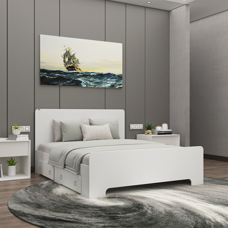 تخت خواب دونفره اعیان مدل FH792 سایز 160x200 سانتی متر کن مدل 401058