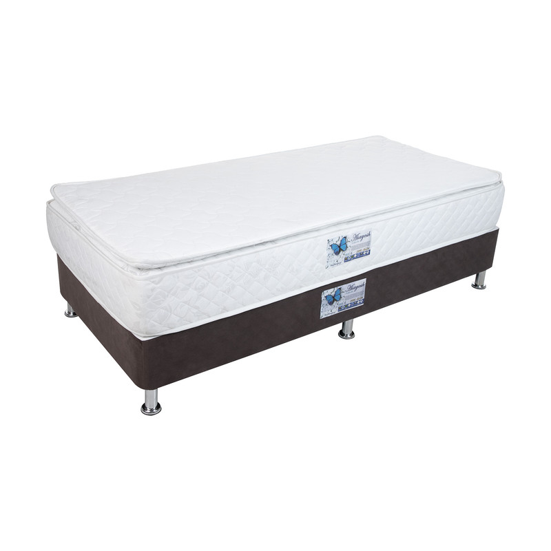 تخت خواب یک نفره آسایش باکس مدل AKA162 به همراه تشک طبی یک طرف پد سایز 200 × 120 سانتی متر کن مدل 401201